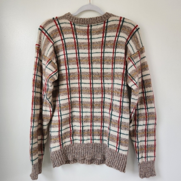 Vintage Ralph Lauren Chaps Plaid Wool Sweater Men's Large - Picture 5 of 6